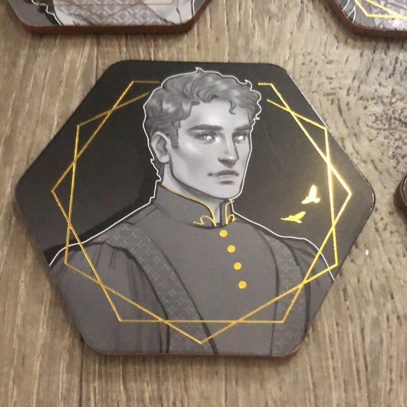 Fairyloot May 2021 Spellcraft Serpent & Dove inspired set of 4 foiled coasters - Picture 9 of 12